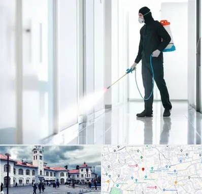 سمپاشی شرکت در میدان شهرداری رشت 