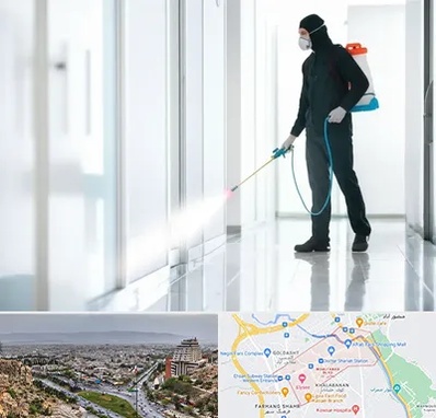 سمپاشی شرکت در معالی آباد شیراز 