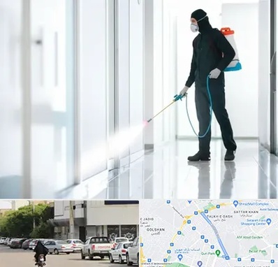 سمپاشی شرکت در قدوسی شرقی شیراز 