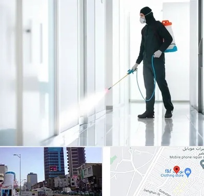 سمپاشی شرکت در چهارراه طالقانی کرج