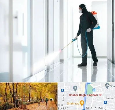 سمپاشی شرکت در چهارباغ اصفهان 