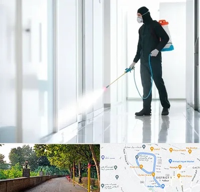 سمپاشی شرکت در فلکه گاز رشت 