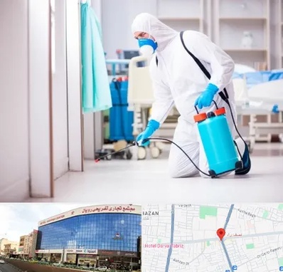 سمپاشی بیمارستان در نصف راه تبریز 