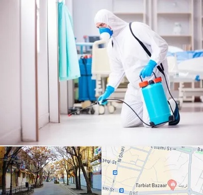 سمپاشی بیمارستان در تربیت تبریز 