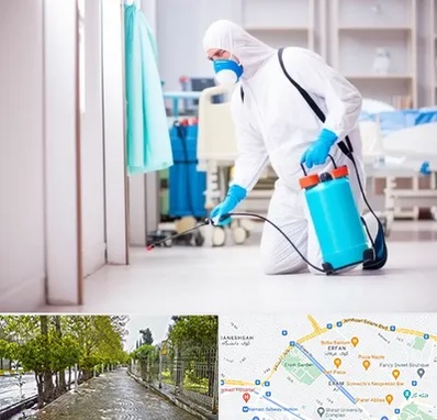 سمپاشی بیمارستان در خیابان ارم شیراز 