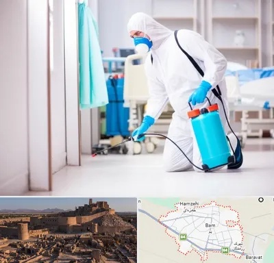 سمپاشی بیمارستان در بم