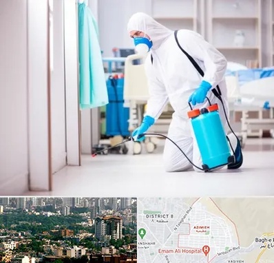 سمپاشی بیمارستان در عظیمیه کرج 