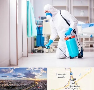 سمپاشی بیمارستان در قم