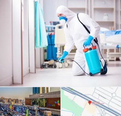 سمپاشی بیمارستان در لاله پارک تبریز 