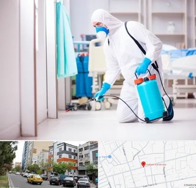 سمپاشی بیمارستان در هفده شهریور تبریز 