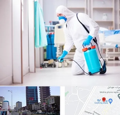 سمپاشی بیمارستان در چهارراه طالقانی کرج 