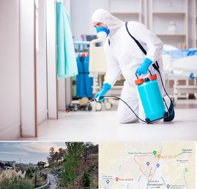 سمپاشی بیمارستان در باغستان کرج 