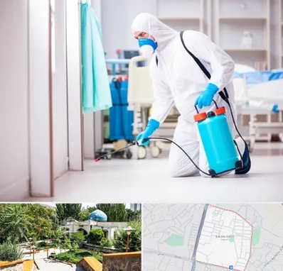 سمپاشی بیمارستان در باغمیشه تبریز 