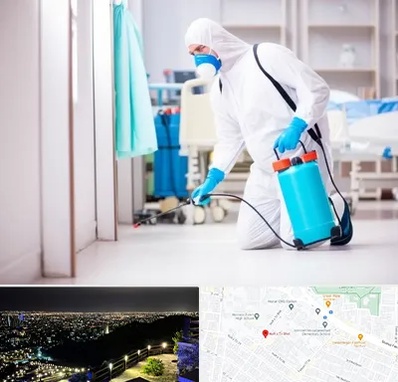 سمپاشی بیمارستان در هفت تیر مشهد 