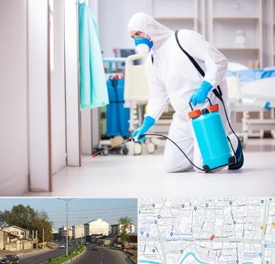 سمپاشی بیمارستان در ضیابری رشت 