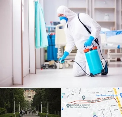 سمپاشی بیمارستان در بلوار معلم رشت 