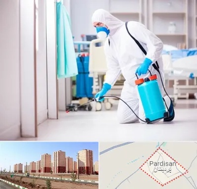 سمپاشی بیمارستان در پردیسان قم 