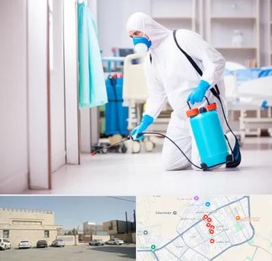سمپاشی بیمارستان در نواب اسلامشهر