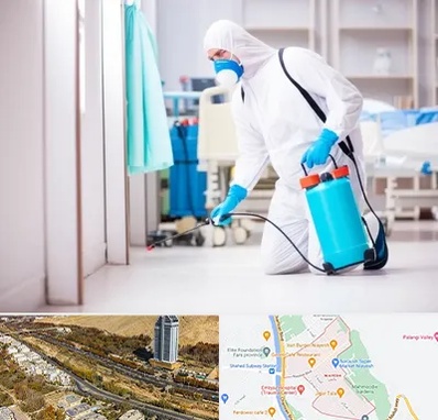 سمپاشی بیمارستان در خیابان نیایش شیراز 