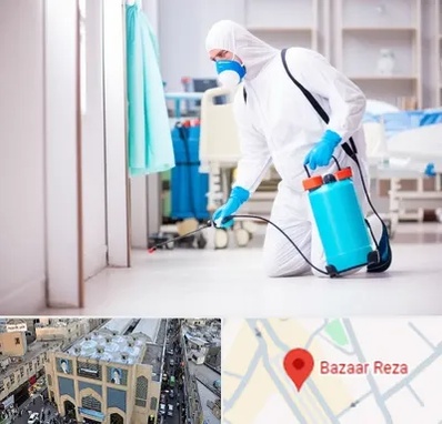 سمپاشی بیمارستان در بازار رضا مشهد