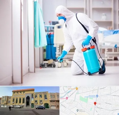 سمپاشی بیمارستان در زنبیل آباد قم 