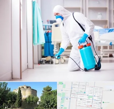 سمپاشی بیمارستان در مرداویج اصفهان 