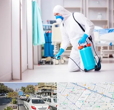 سمپاشی بیمارستان در مفتح مشهد 