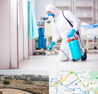 سمپاشی بیمارستان در کوی وحدت شیراز 