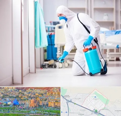 سمپاشی بیمارستان در رشدیه تبریز 