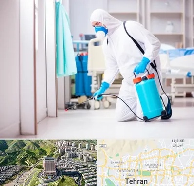 سمپاشی بیمارستان در شمال تهران 