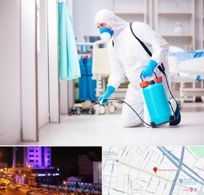 سمپاشی بیمارستان در آبرسان تبریز 