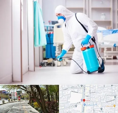 سمپاشی بیمارستان در خیابان توحید اصفهان 