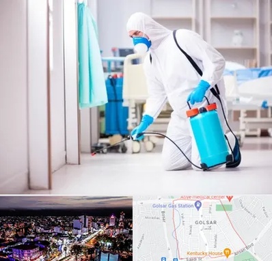 سمپاشی بیمارستان در گلسار رشت 