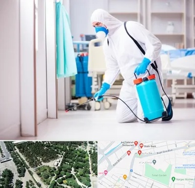 سمپاشی بیمارستان در سالاریه قم 