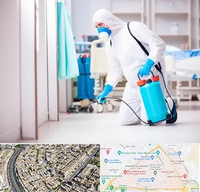 سمپاشی بیمارستان در شهرک غرب مشهد 