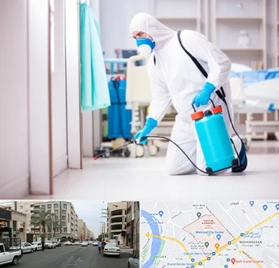 سمپاشی بیمارستان در زیتون کارمندی اهواز 