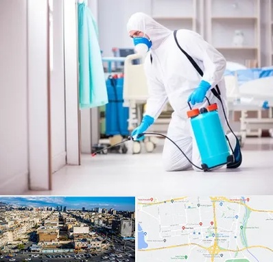 سمپاشی بیمارستان در شهرک راه آهن