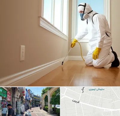 سمپاشی منازل در خیابان قزوین