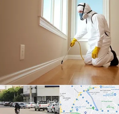 سمپاشی منازل در قدوسی شرقی شیراز 