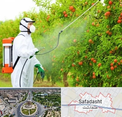 سمپاشی درختان در صفادشت