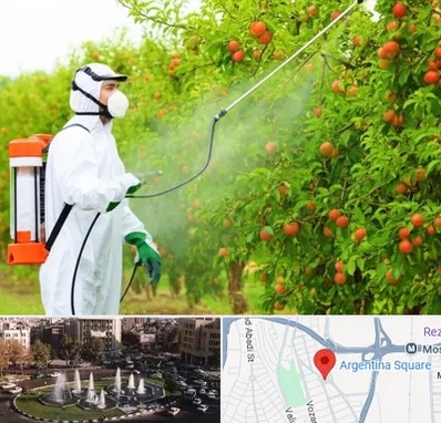 سمپاشی درختان در آرژانتین