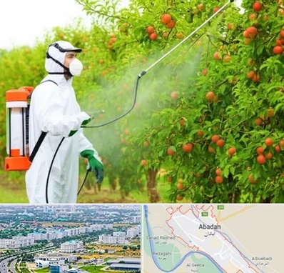 سمپاشی درختان در آبادان