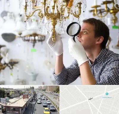 خریدار لوستر دست دوم در خیابان دماوند