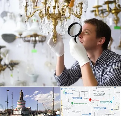 خریدار لوستر دست دوم در کارگر جنوبی 