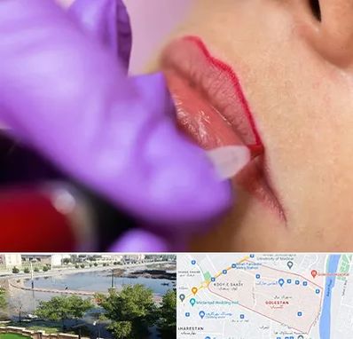 تاتو لب در گلستان اهواز