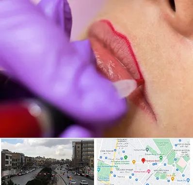 تاتو لب در بلوار فردوسی مشهد