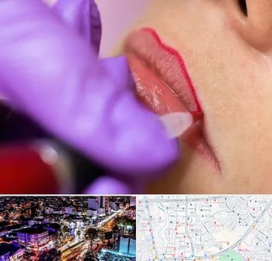 تاتو لب در منظریه رشت