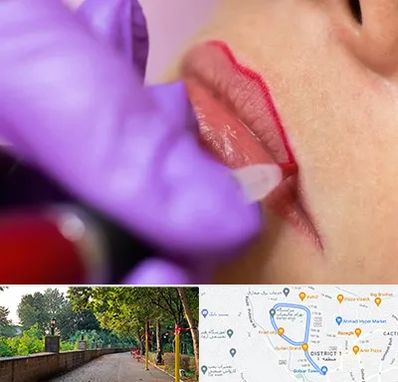 تاتو لب در فلکه گاز رشت