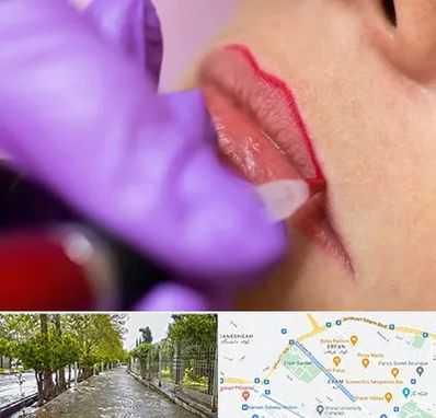 تاتو لب در خیابان ارم شیراز