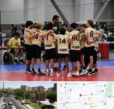 آکادمی والیبال در شهرک آزمایش